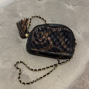 Cosci Black and Brown Quilted Women's Bag